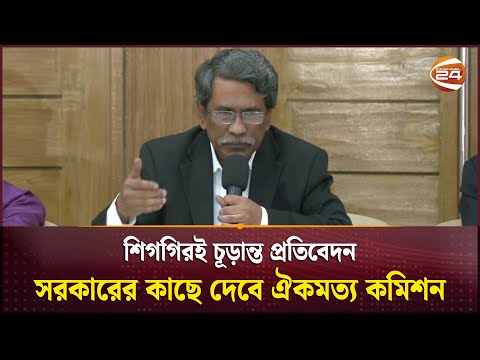 শিগগিরই চূড়ান্ত প্রতিবেদন সরকারের কাছে দেবে ঐকমত্য কমিশন | Ali Riaz | Channel 24