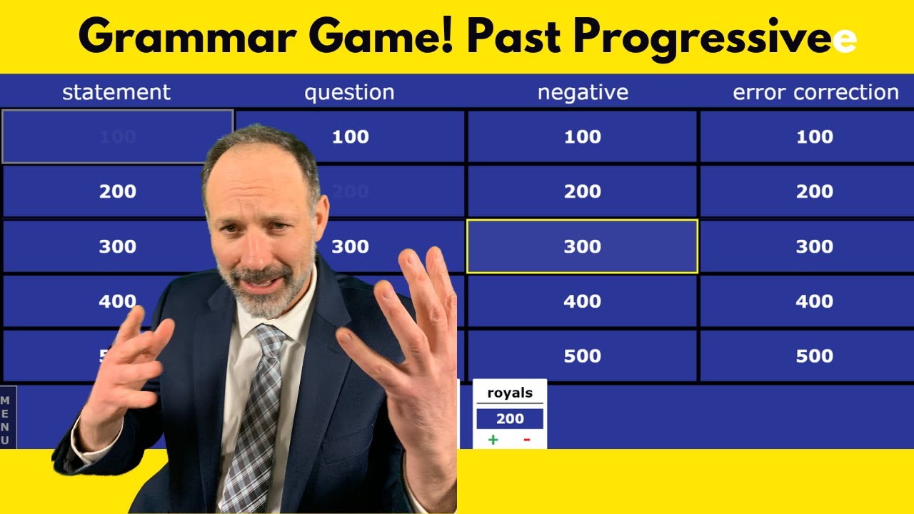 grammar game past simple and past progressive