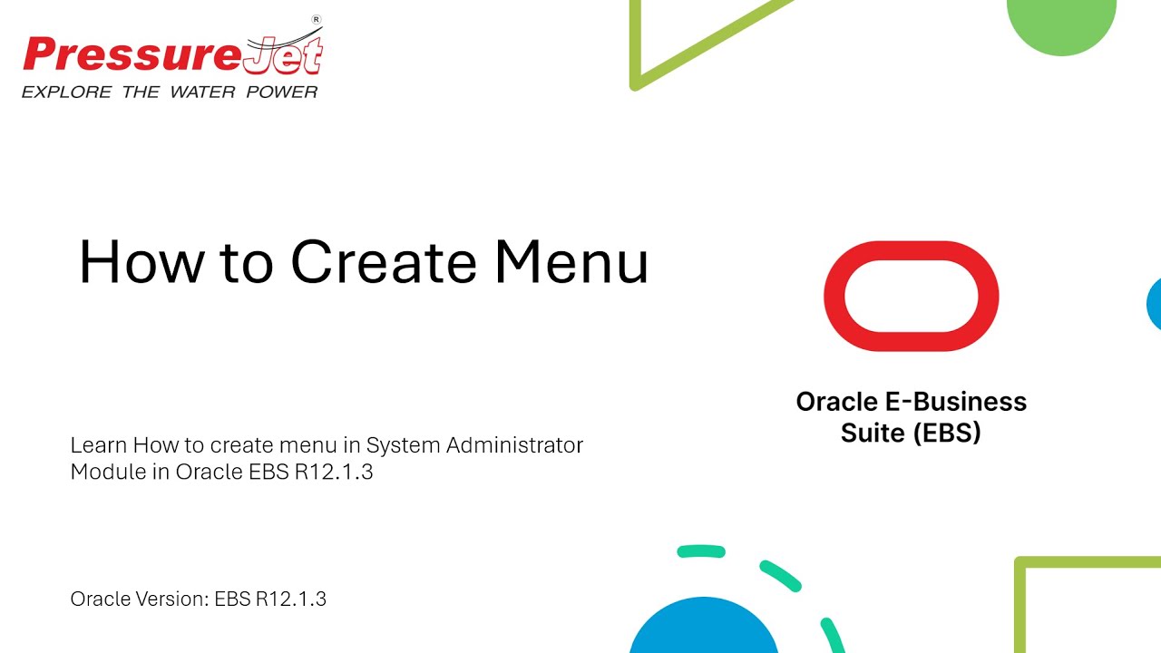 How to Create Menu | Oracle EBS R12