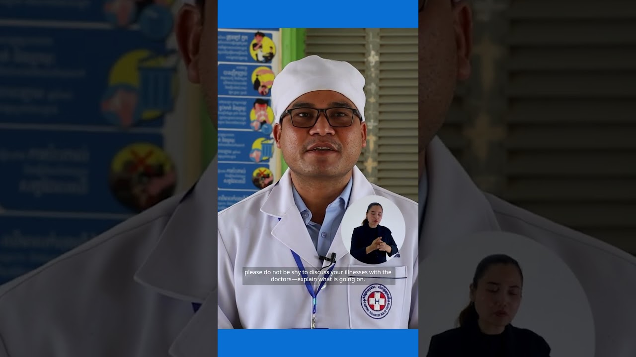 Mr. Kamsort, IPC focal person at Kampong Tralach Leu Health Center