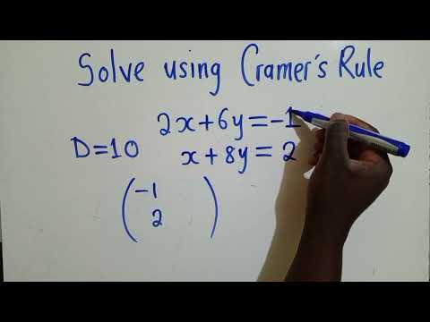 Cramer's rule other way to solve Simultaneous equation