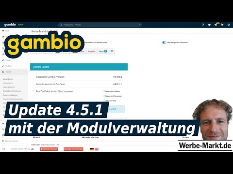 Gambio Update 4.5.1 installieren… mit der Modulverwaltung