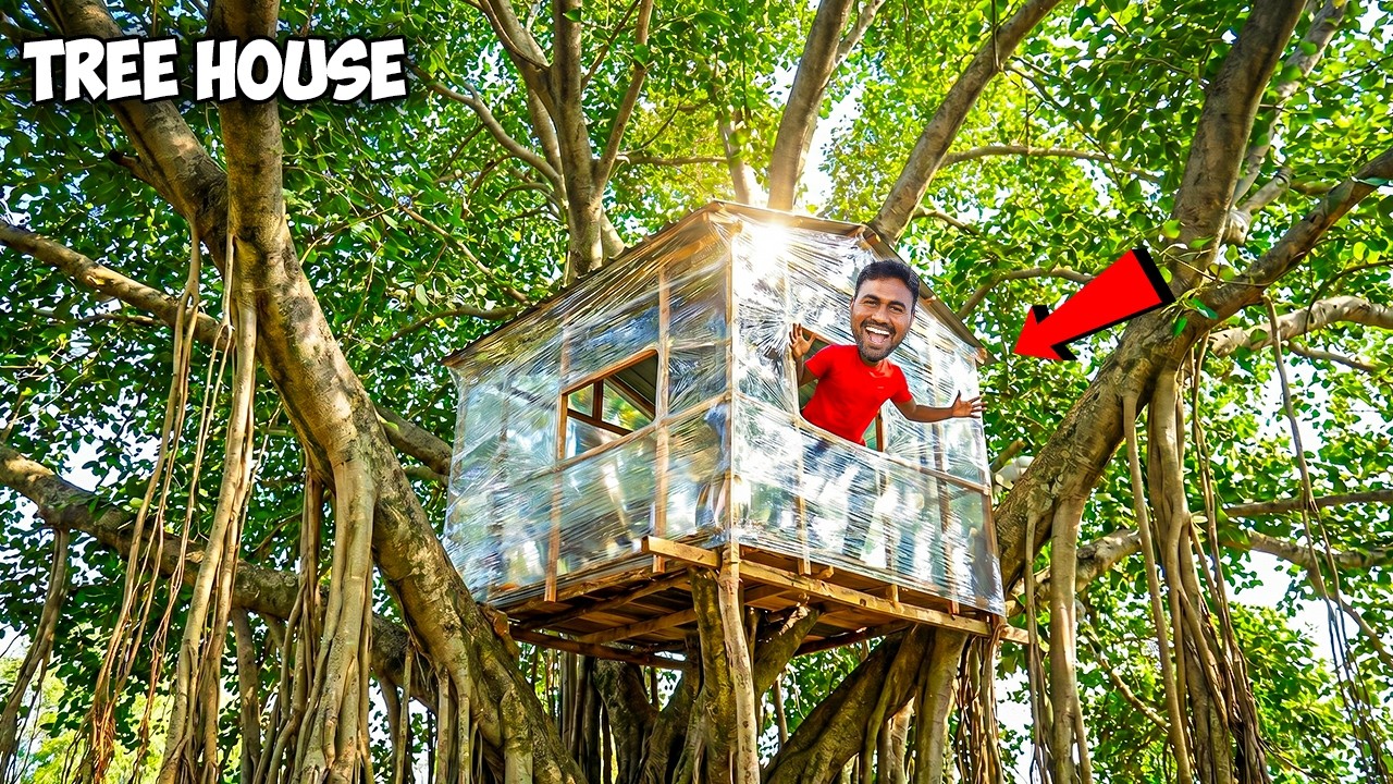 🔥We Built the World's First CLEAR Treehouse!🏠| Mad Brothers