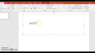 How to put Exponent on Powerpoint.