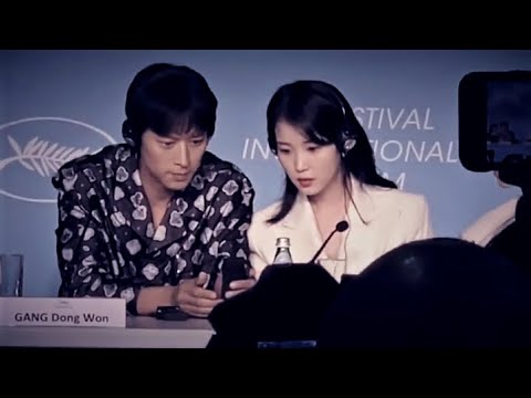 칸에서 아이유와 강동원 귀여운 케미