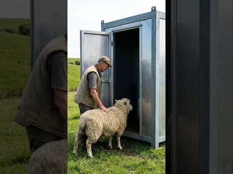 Sheep entered, 100% Wool Bales exited! 🤯 This Machine is Magic!"#shorts