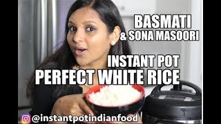 Instant Pot Rice | Basmati and Sona Masoori | How to make White rice in Instant Pot