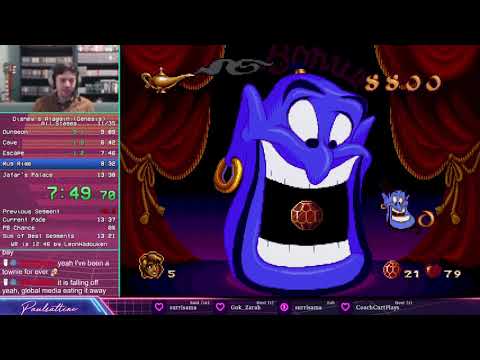 Disney's Aladdin (Sega Genesis) All Stages Speedrun in 13:29 (PB)