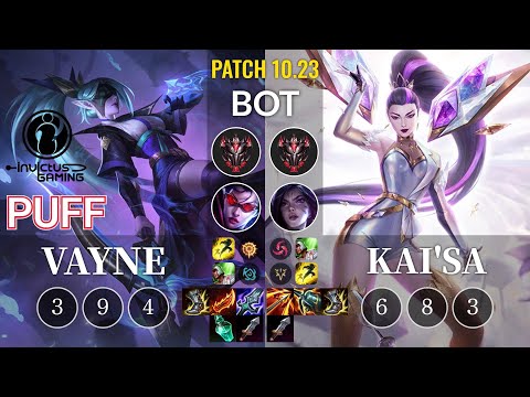 IG Puff Vayne vs Kai'Sa Bot - KR Patch 10.23