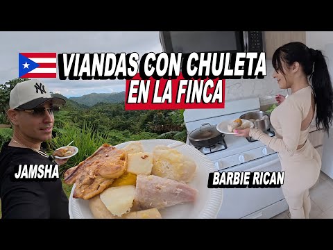 Viandas Con Chuleta En La Finca Con Jamsha y Barbie Rican - Puerto Rico 🇵🇷