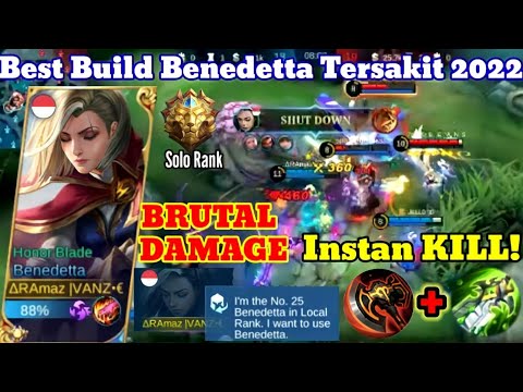 Best Build BENEDETTA HYPER Tersakit!TOP BENEDETTA Mobile legends