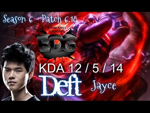 EDG Deft JAYCE vs PANTHEON Top - Patch 6.18 KR Ranked | League of Legends