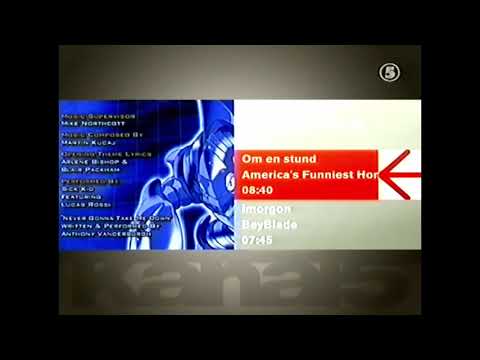 Kanal 5 Vinjett/Ident + bit ur tablå 2005