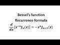 bessel's function, Recurrence formula 2, d/dx(x^-nJn(x))=-x^nJn+1(x)