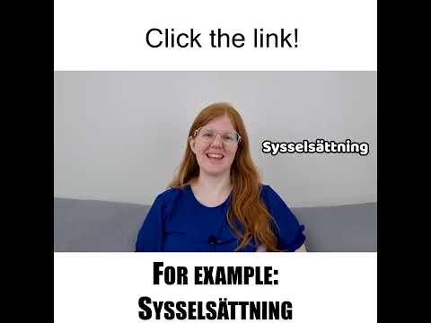 The Swedish words syssla #shorts