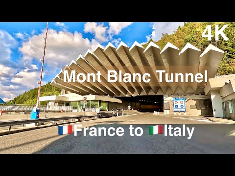 Driving 4K | France | Italy - Mont Blanc Tunnel | Scenic Road Trip | Driving Sounds Sleep&Study ASMR