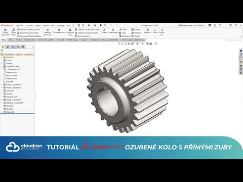 14 Tutoriál SOLIDWORKS: Ozubené kolo s přímými zuby – cz/sk