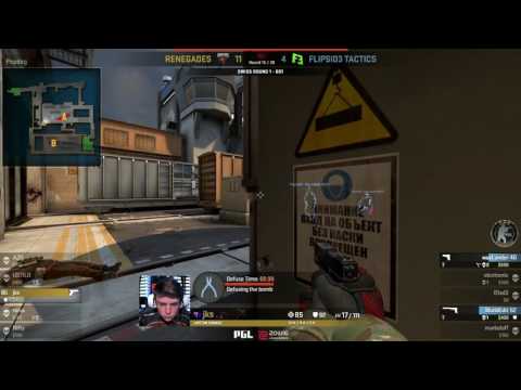 jks 1v2 clutch vs FlipSid3 [ PGL Major Krakow 2017 Main Qualifier ]