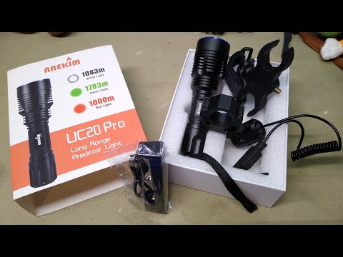 ANEKIM UC20Pro Green Hunting Light Kit. unboxing