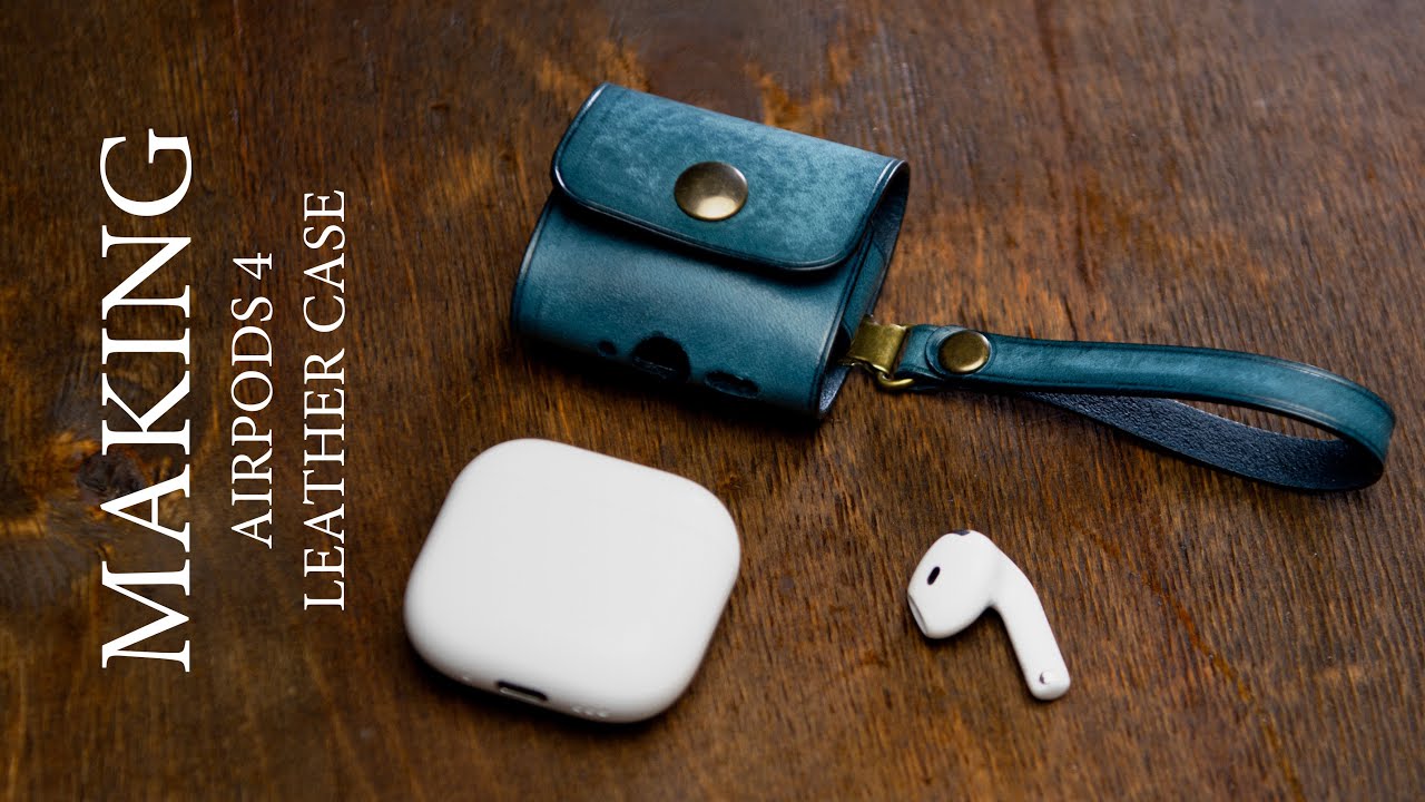Airpods 4 leather case making (PDF). Leathercraft tutorial.