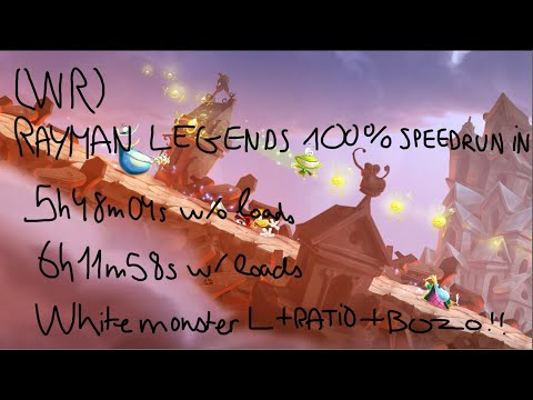 (WR) Rayman Legends 100% Speedrun in 5h48m04s/6h11m58s!!
