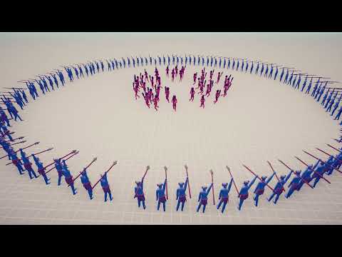 100x Spear Thrower vs 30x Clubber - Totally Accurate Battle Simulator