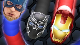 SECRET IRON MAN SKIN! // SLITHER.IO SUPER HERO EDITION --- CAPTAIN AMERICA MOD/HACKED SKINS!