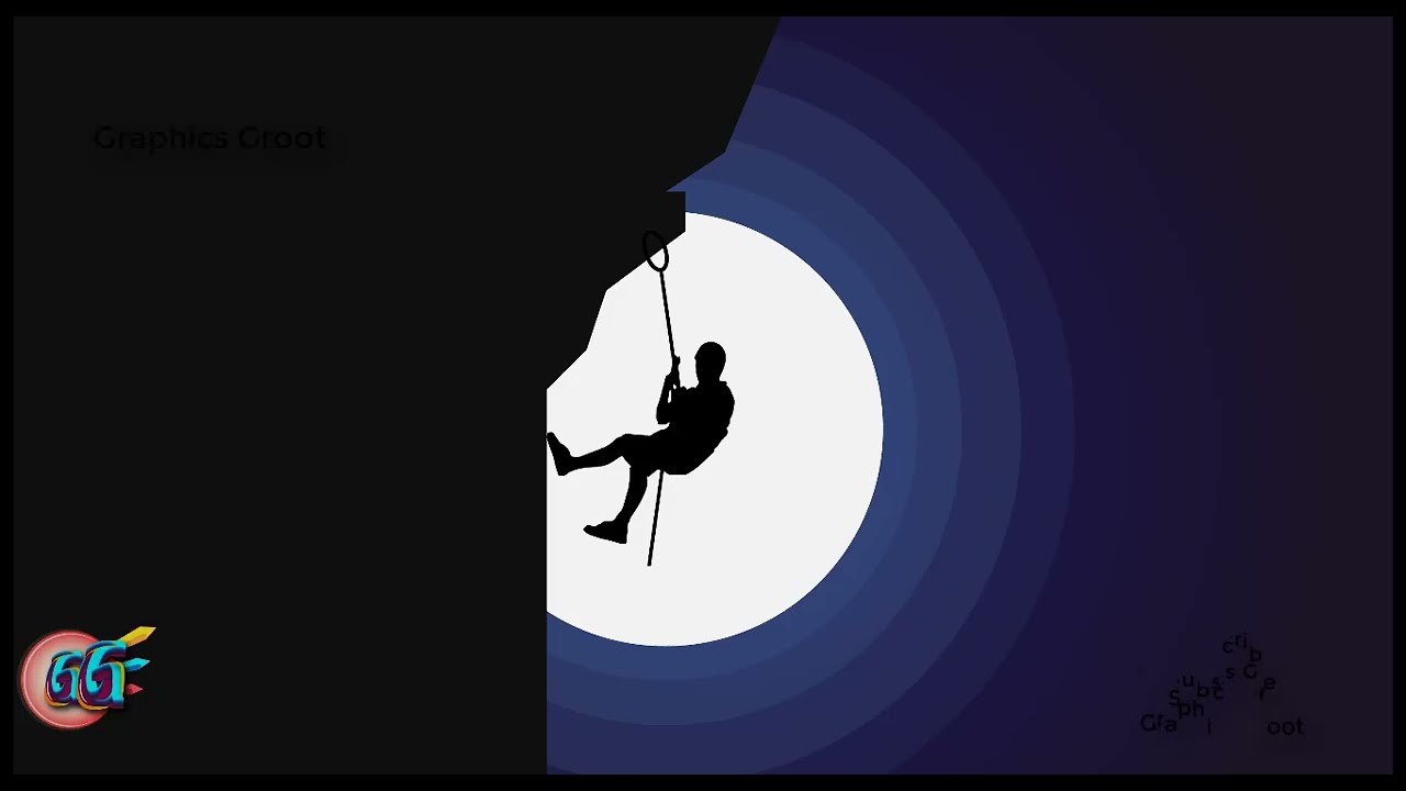 Mountain Climbing Vector Art | Tutorial | Adobe Illustrator | Graphics Design | Learning Video