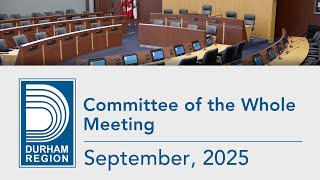 Committee of the Whole Meeting - September 10, 2025