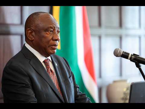 President Cyril Ramaphosa addresses the Media