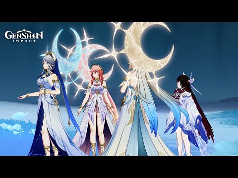 Columbina Meets The Three Moon Sisters Cutscene | Luna IV Archon Quest | Genshin Impact 6.3