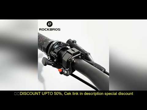 ROCKBROS Cycling Bell Classical Stainless Black Red Horn Bicycle Handlebar Bell Horn Crisp Sound Bik