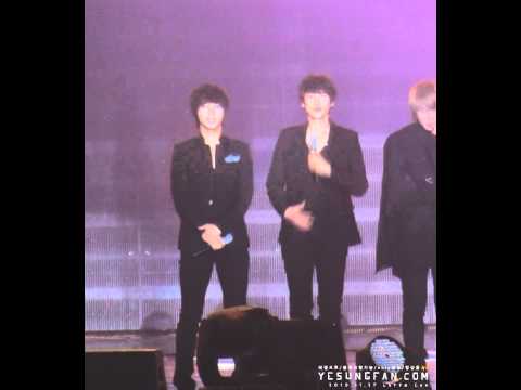 27 NOV 2010 Super Junior - Talk 1 @ Lotte Concert  (Yesung Fancam)