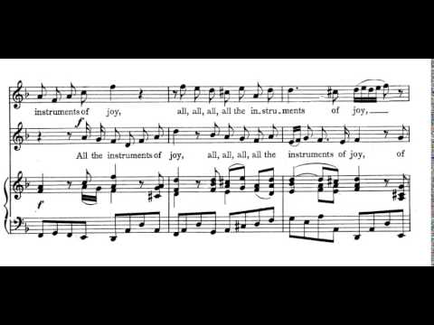 Sound the trumpet (H. Purcell) Score Animation