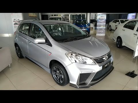 Perodua Myvi 1.3 G 4AT silver S-Edition walkaround exterior and interior (Brunei)