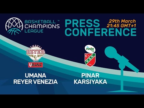 Umana Reyer Venezia v Pinar Karsiyaka - Press Conference -Quarter-Final -Basketball Champions League