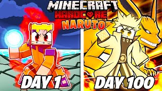 I Survived 100 Days As NARUTO UZUMAKI in Minecraft Naruto Shippuden