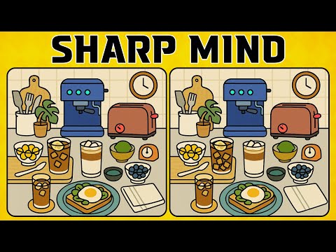 Spot the Difference, Sharp Mind Challenge with 5 Puzzles