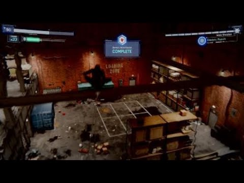 Marvel's Spider-Man_Noir Suit, testing Electric punch/charged outer mesh/kinetic power cells...