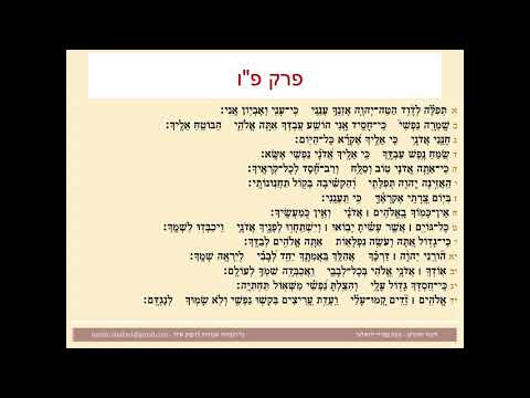 תהילים פרק פו, Psalm 86 נוסח ספרדי ירושלמי