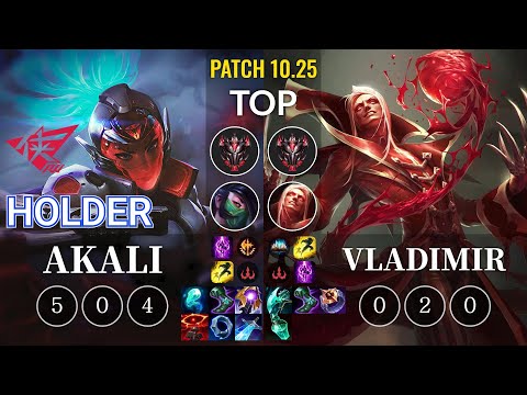RW Holder Akali vs Vladimir Top - KR Patch 10.25
