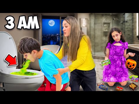 Our Son Couldn't Stop THROWING UP on Halloween Night!! | Jancy Family