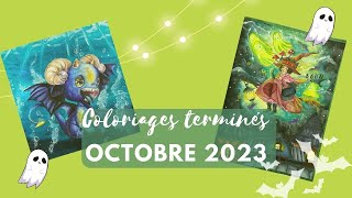 Coloriages terminés octobre 2023 - Finished pages