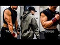 【筋トレ】スーパーセット・アセンディングセット・ドロップセット!!/バルク期腕トレ【Vlog】【バルクアップ】