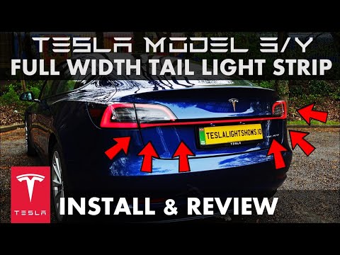 Tesla Model 3/Y Starlink Full-Width Strip Tail Light Cyber Inspired Taillights