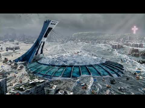 Stade Olympique de Montréal au Québec, sous l'eau !
