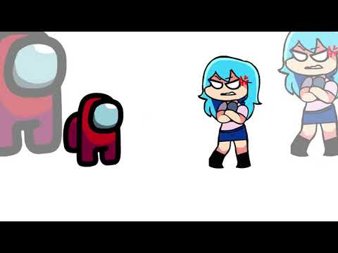 Mini Crewmate Kills Friday Night Funkin' Characters | Among Us