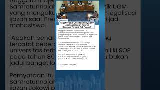 KIP Kaget! UGM Tak Punya SOP Legalisasi Ijazah saat Jokowi Mahasiswa: Kampus Terbaik Tak Punya?