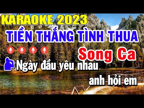 Tiền Thắng Tình Thua Karaoke Song Ca Nhạc Sống 2023 | Trọng Hiếu