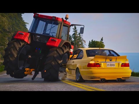 BeamNG Drive - Realistic Intersection Crashes